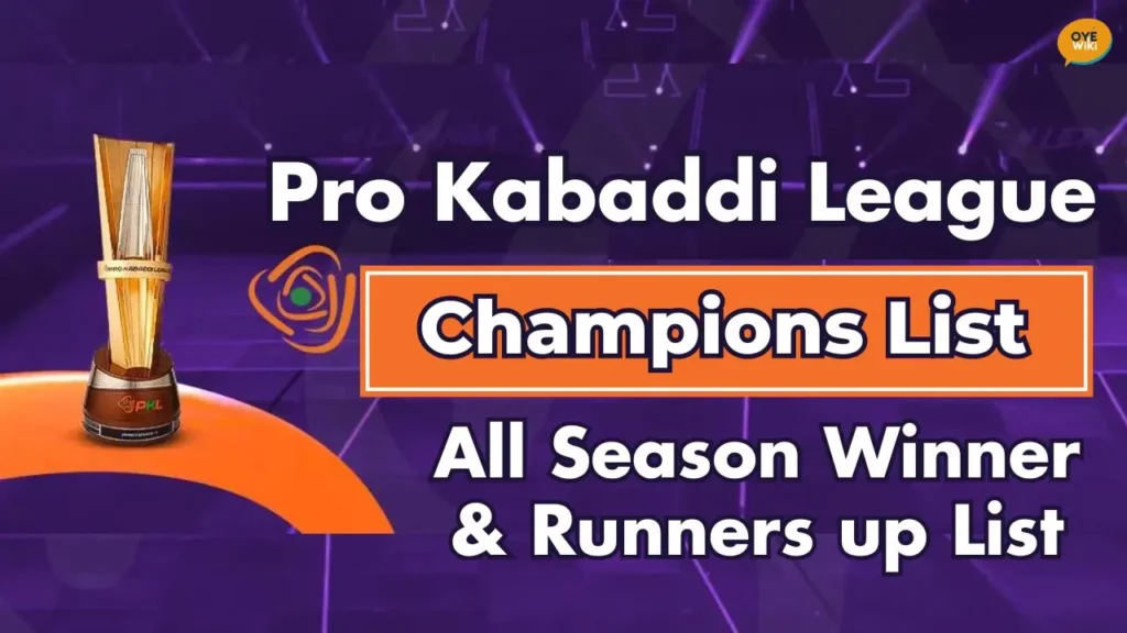 Pro Kabaddi League All Season Winners List from 2014-2024 Pro Kabaddi League All Season Winners List from 2014-2024